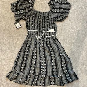 Art Class black & white off the shoulder dress XL 14/16 girls back to school NWT